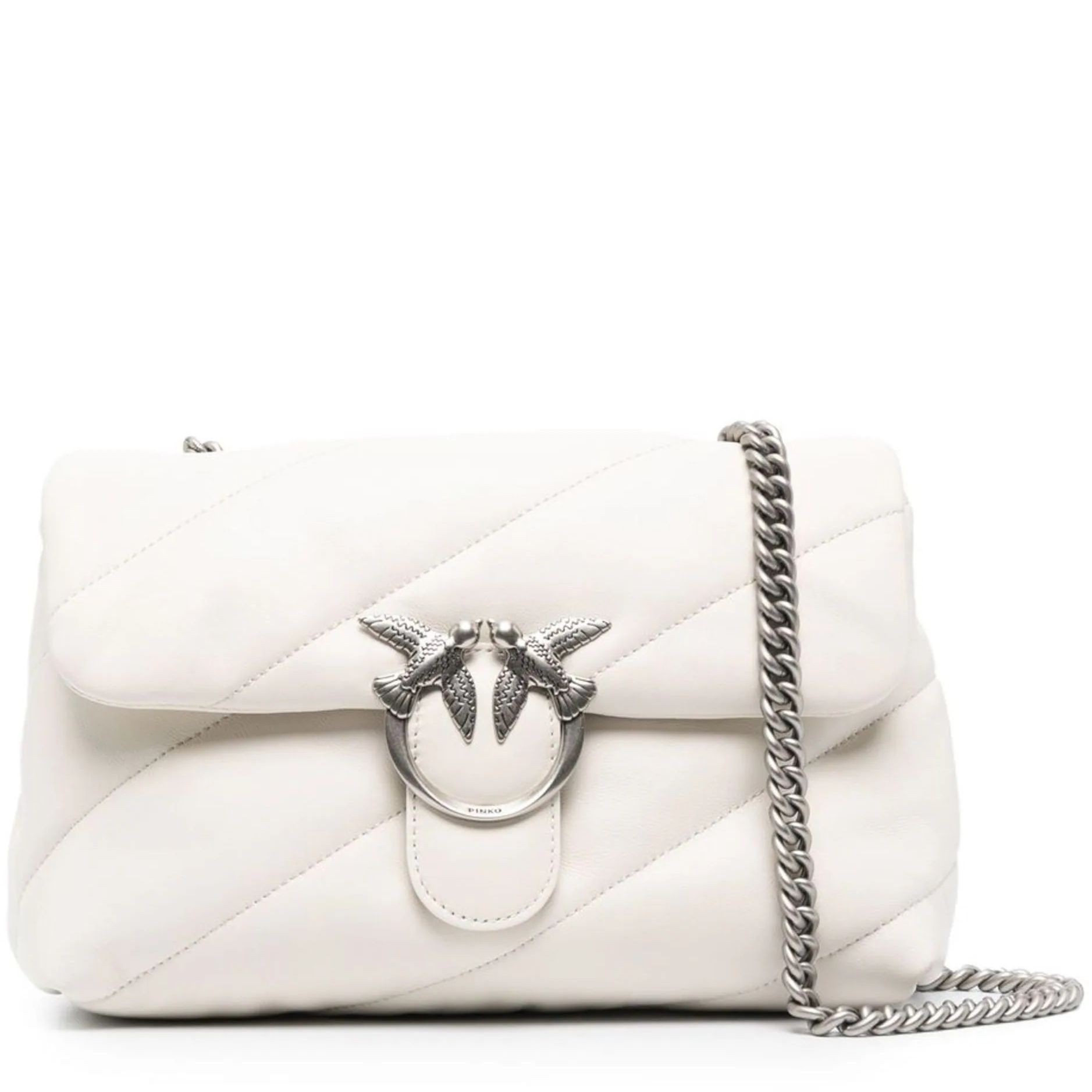 PINKO Rankinė per petį moterims, Balta, Love puff shoulder bag 1