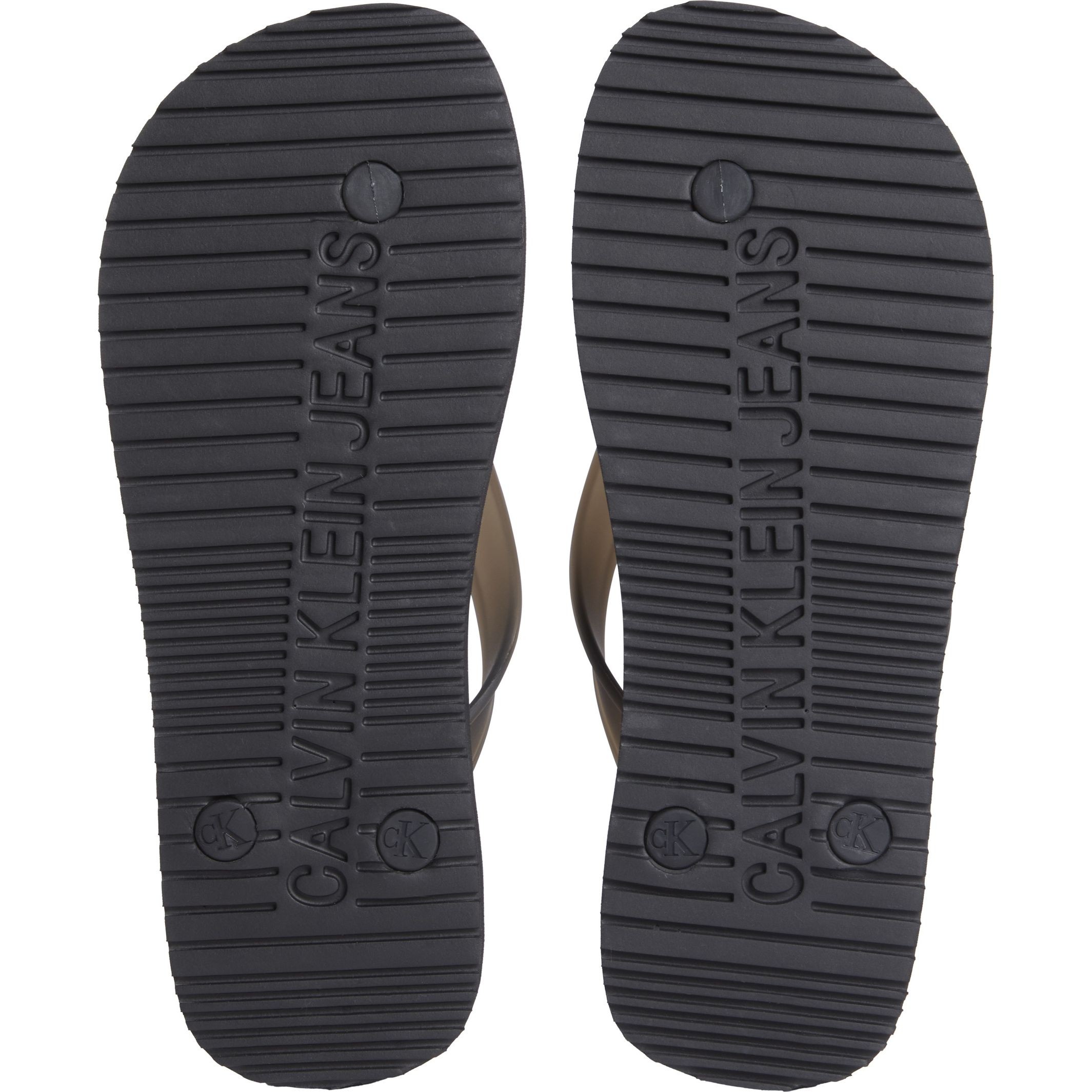 CALVIN KLEIN JEANS Pliažo šlepetės per pirštą moterims, Juoda, Beach sandal 5