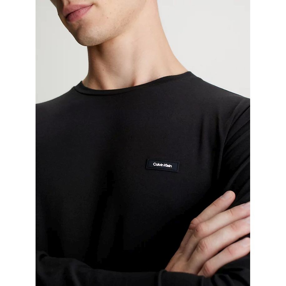 CALVIN KLEIN Marškinėliai ilgom. rankovėmis vyrams, Juoda, L/s t-shirt 4