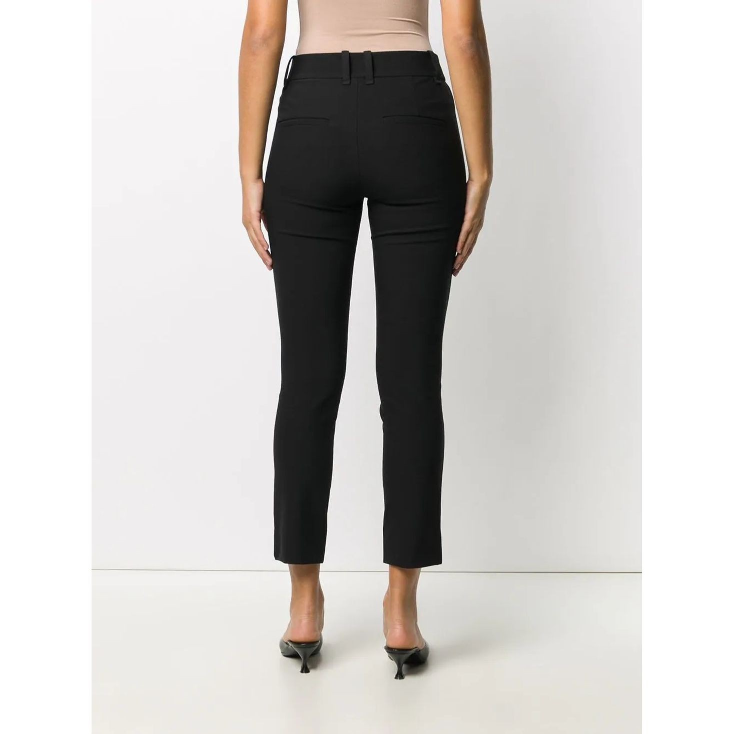 VINCE Laisvalaikio kelnės moterims, Juoda, High waist cigarette pant 3