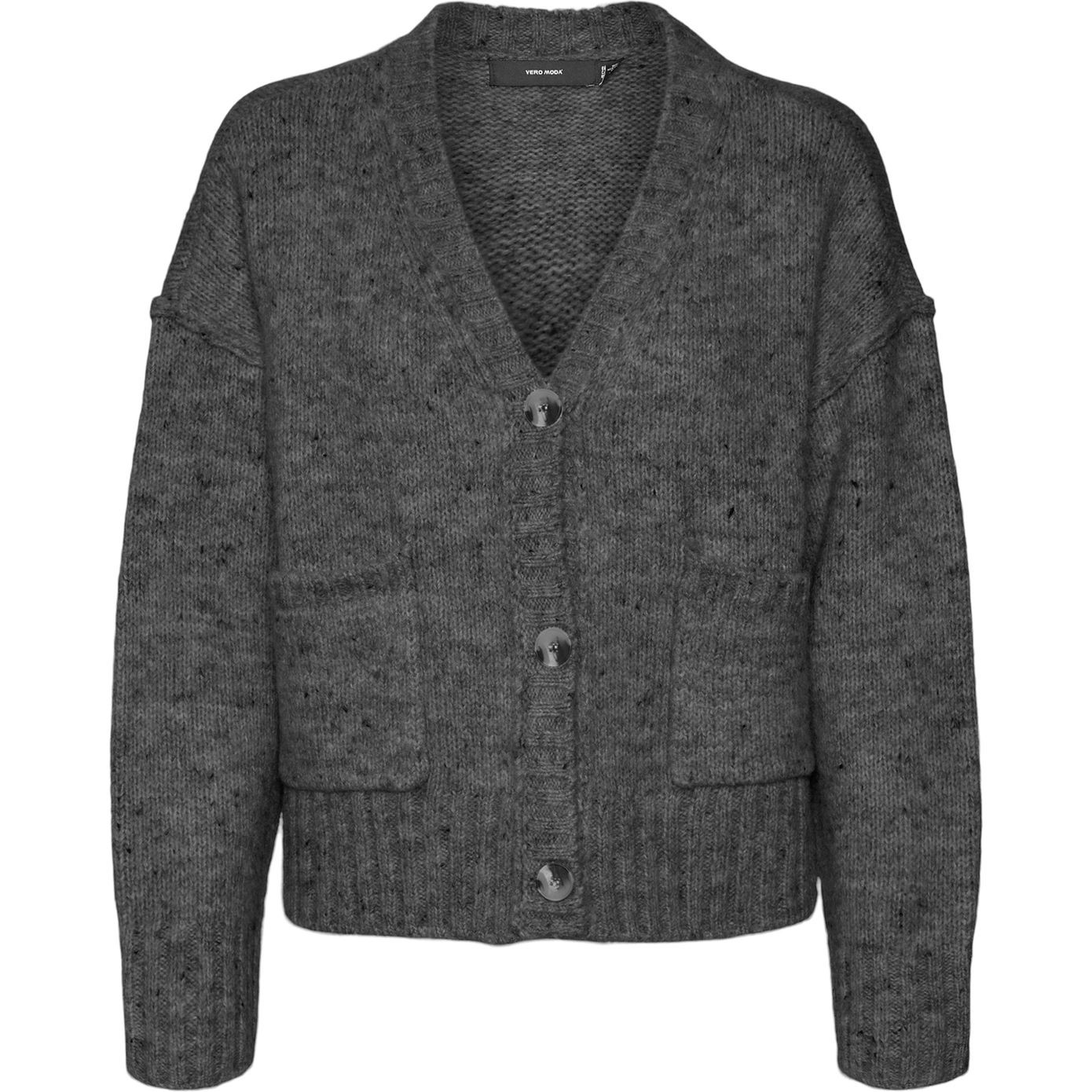VERO MODA Kardiganas moterims, Pilka, Ingrid v-neck cardigan 1