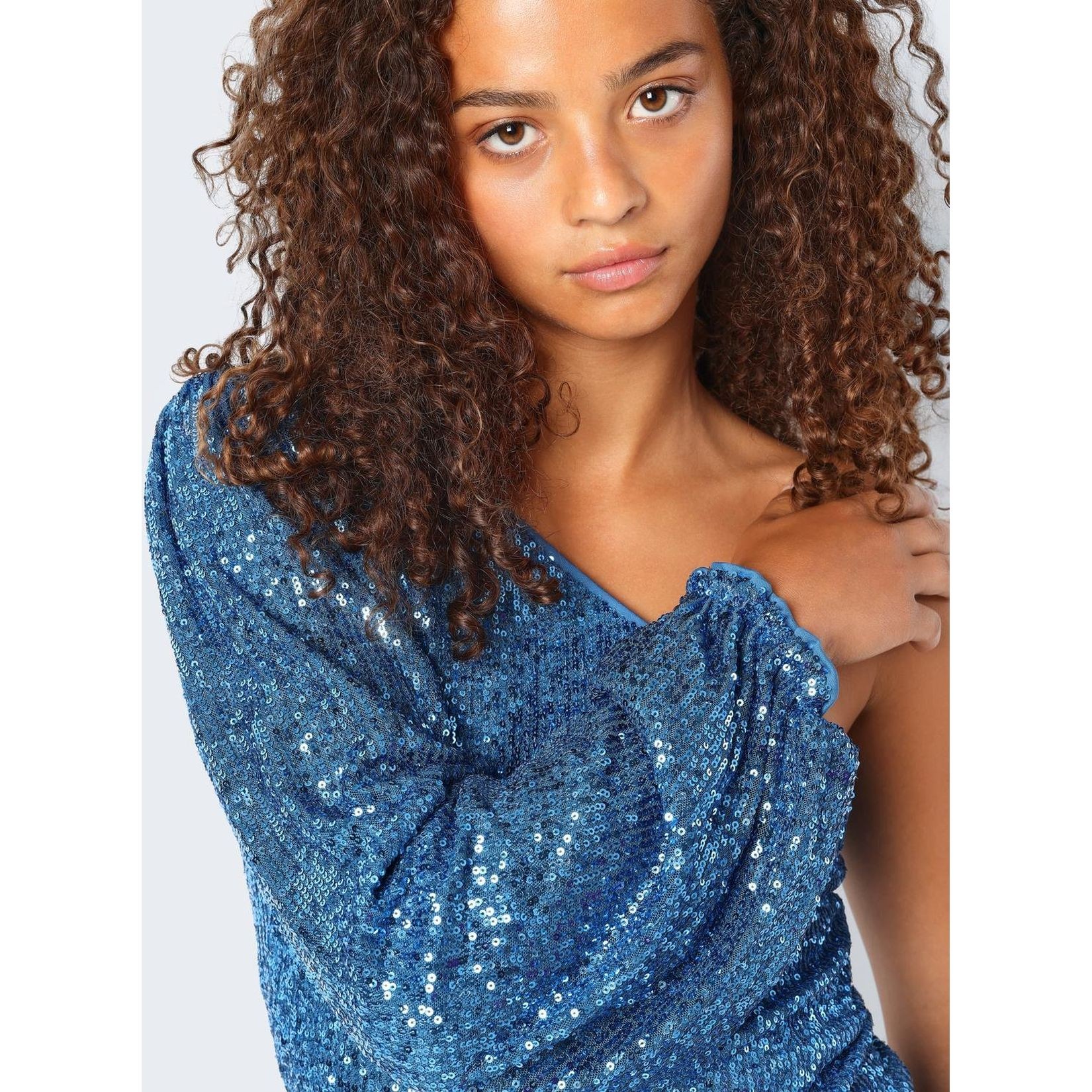 NOISY MAY Mini suknelė moterims, Mėlyna, NMSCARLETT L/S O 6