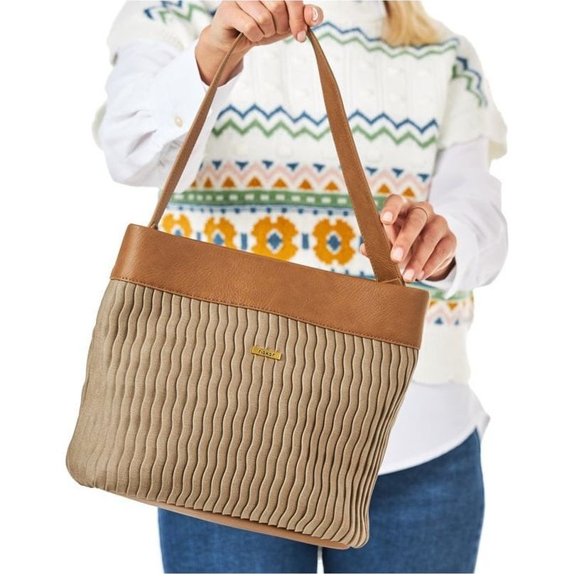 RIEKER Pirkinių krepšys, Smėlio, Tote bag 4