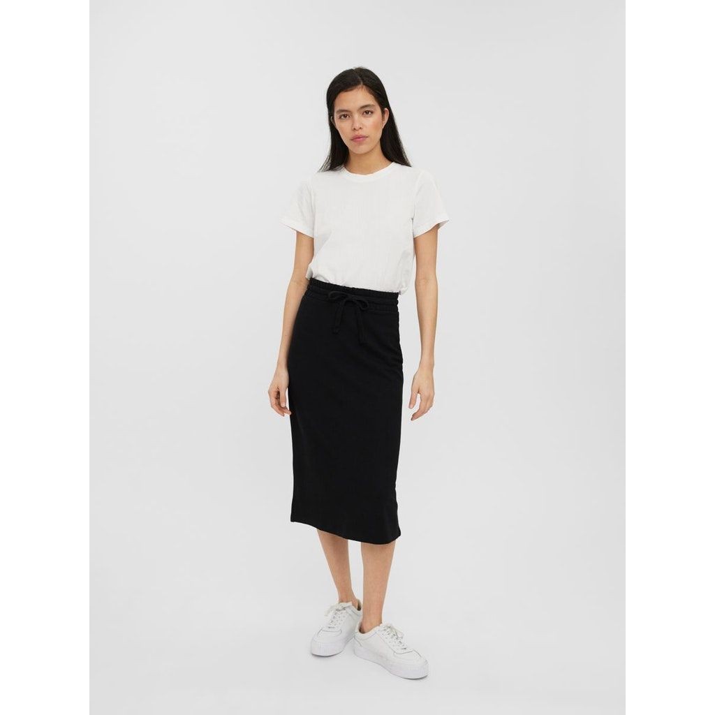 VERO MODA Maxi sijonas moterims, Juoda, VMRENEW HW CALF SKIRT 7