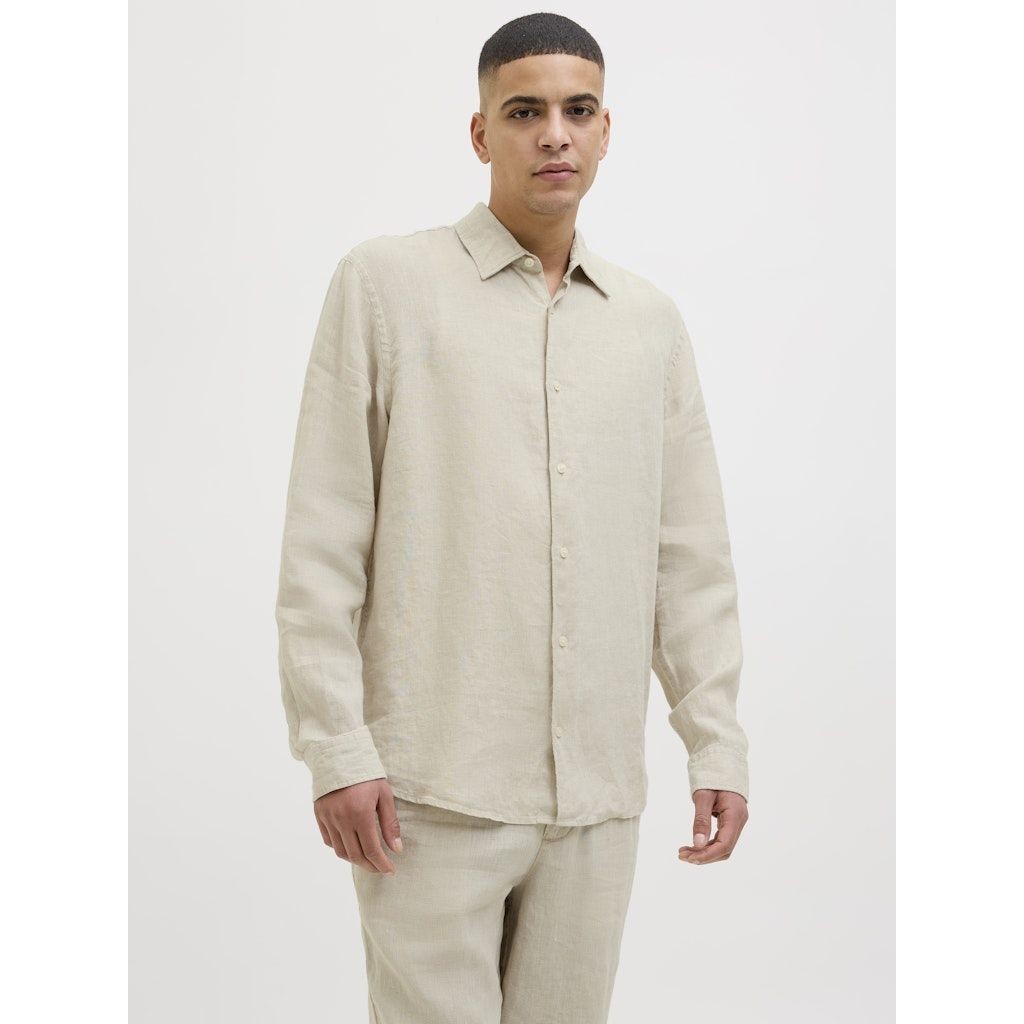 JACK & JONES Marškiniai ilgomis rankovėmis vyrams, Baige, Lawrence linen shirt 3