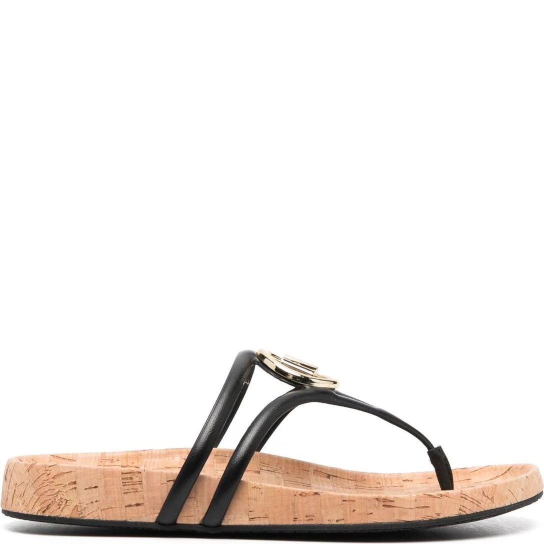 MICHAEL KORS Šlepetės moterims, Juoda, Hampton thong sandals 2