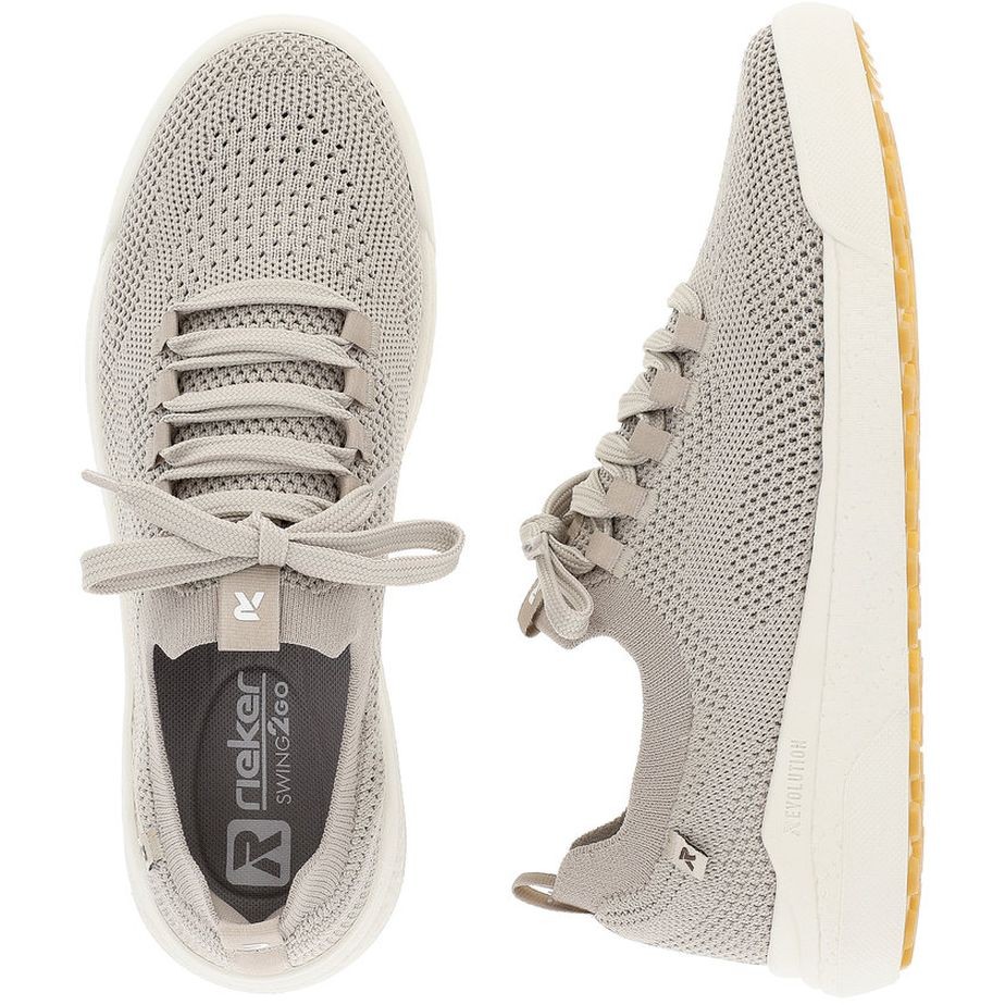 RIEKER Laisvalaikio bateliai moterims, Smėlio, LEISURE 11