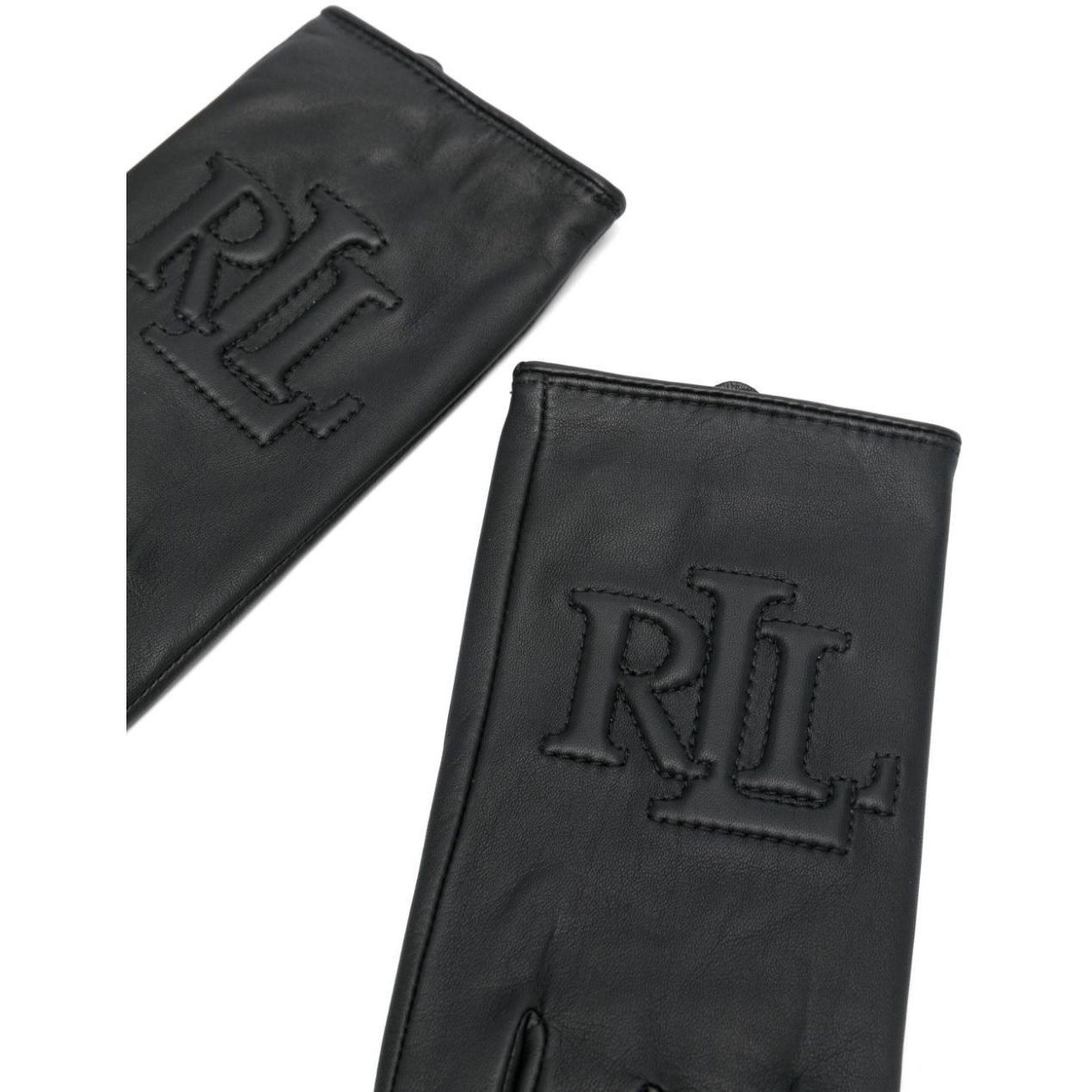 LAUREN RALPH LAUREN Pirštuotos pirštinės moterims, Juoda, Rsd lg lthr glove 2