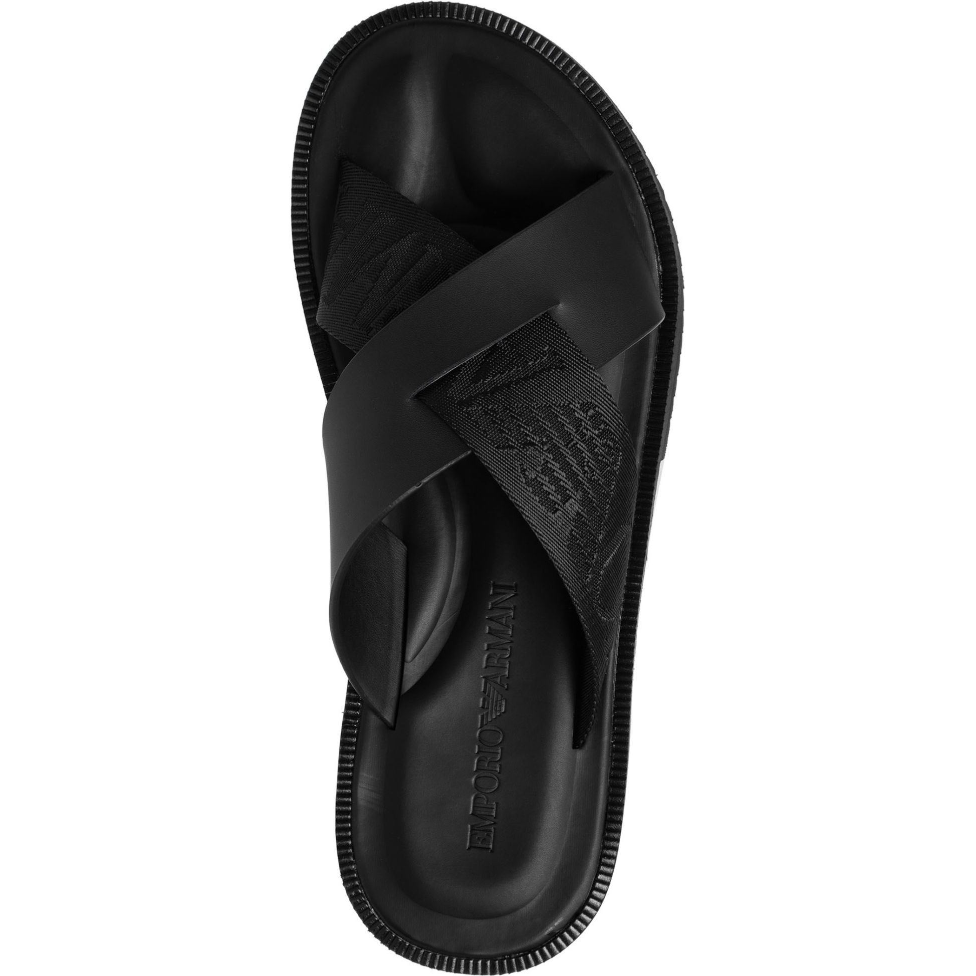 EMPORIO ARMANI Basutės vyrams, Juoda, Sandal 4