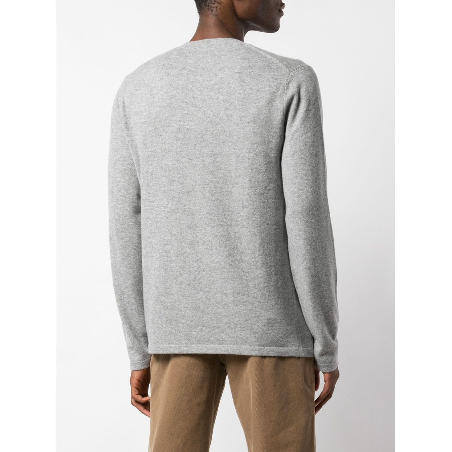 VINCE Marškinėliai ilgom. rankovėmis vyrams, Pilka, Crew neck t-shirt 3