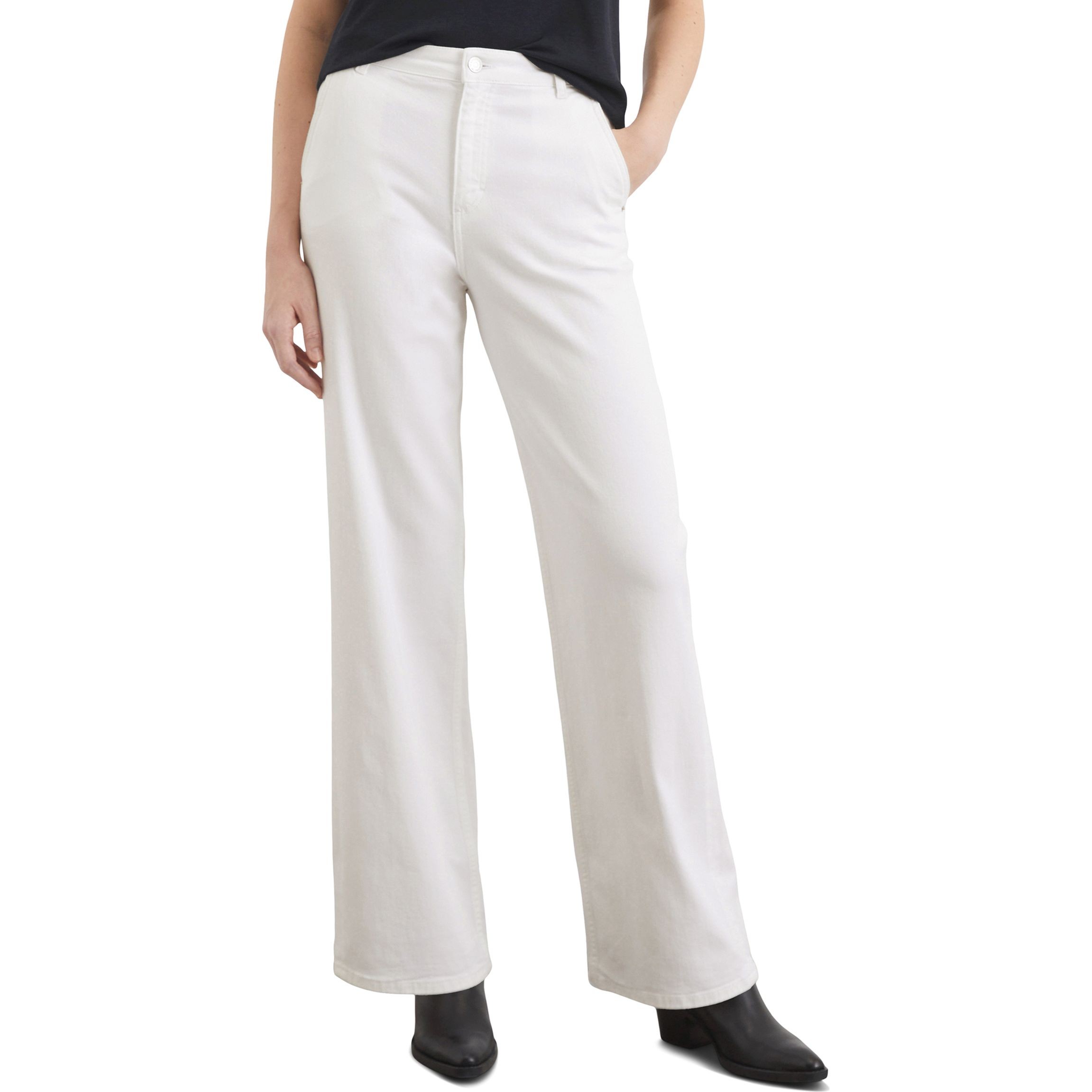 MARC O'POLO Platūs džinsai moterims, Balta, Wide leg 502908512223 2