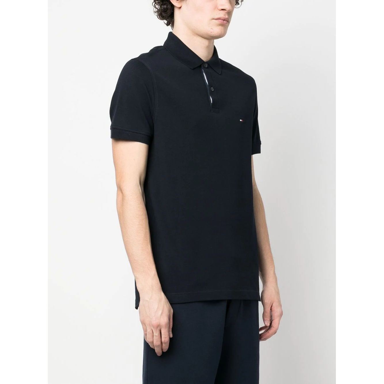 TOMMY HILFIGER Polo marškiniai trumpos rank. vyrams, Mėlyna, Rwb tape placket regular polo 3