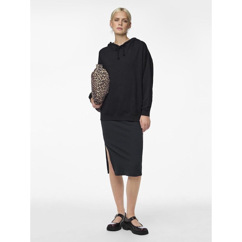 PIECES Sportinis nertinis moterims, Juoda, PCCHILLI LS OVERSIZE 6