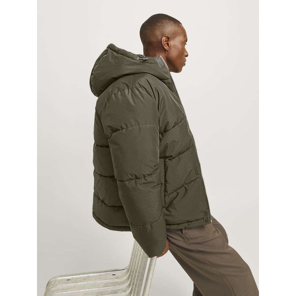 JACK & JONES Pūkinė striukė vyrams, Chaki, World puffer jacket 7