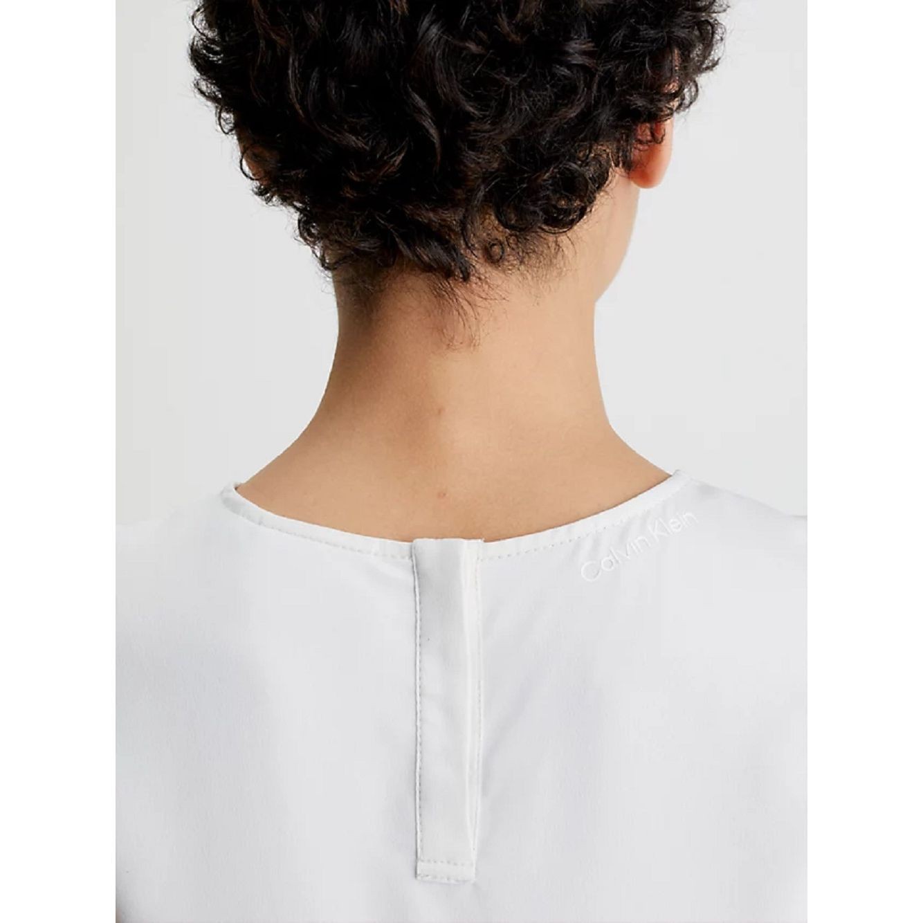 CALVIN KLEIN Marškiniai be rankovių moterims, Balta, Recycled cdc tank top 4