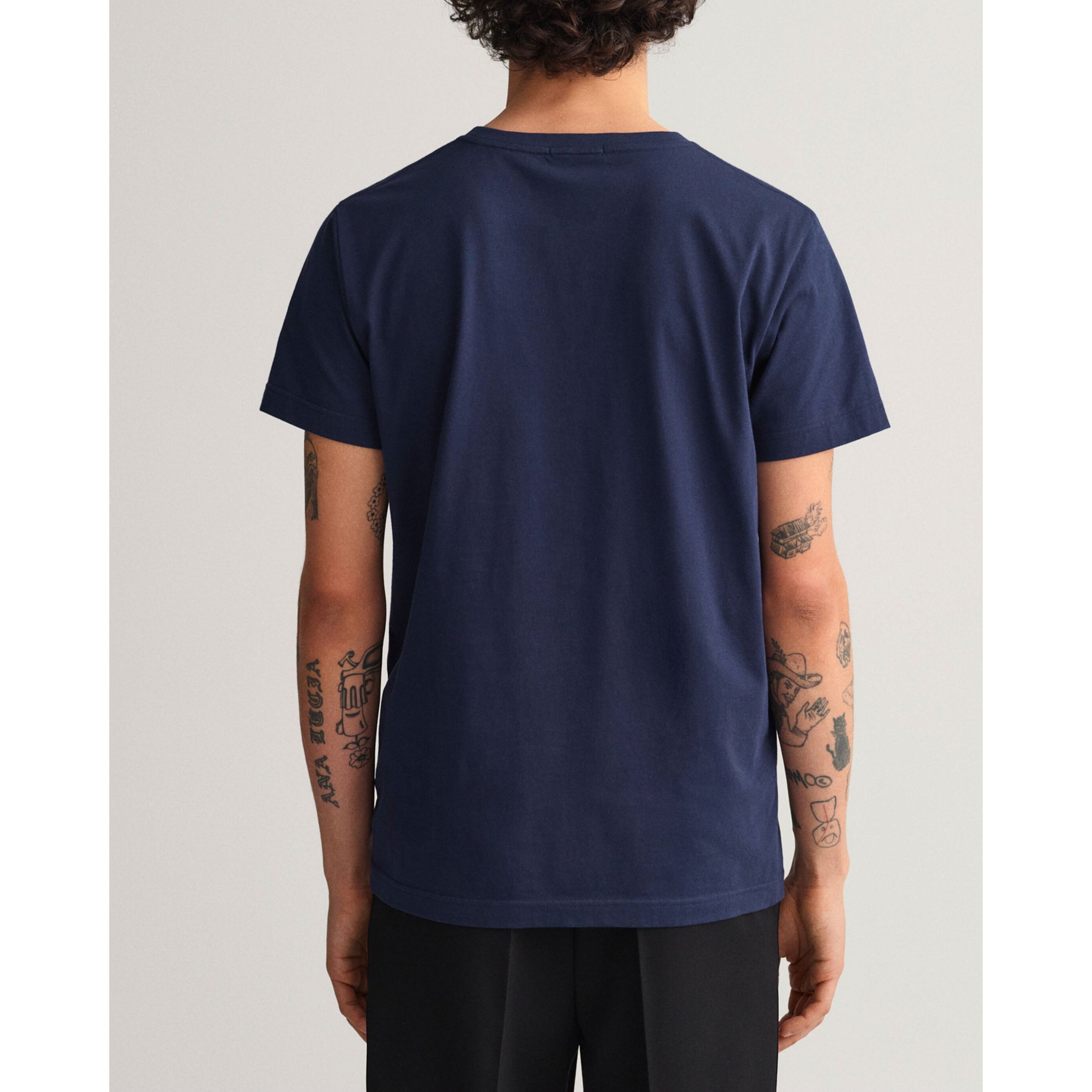 GANT Marškinėliai vyrams, Mėlyna, ORIGINAL SS T-SHIRT 3