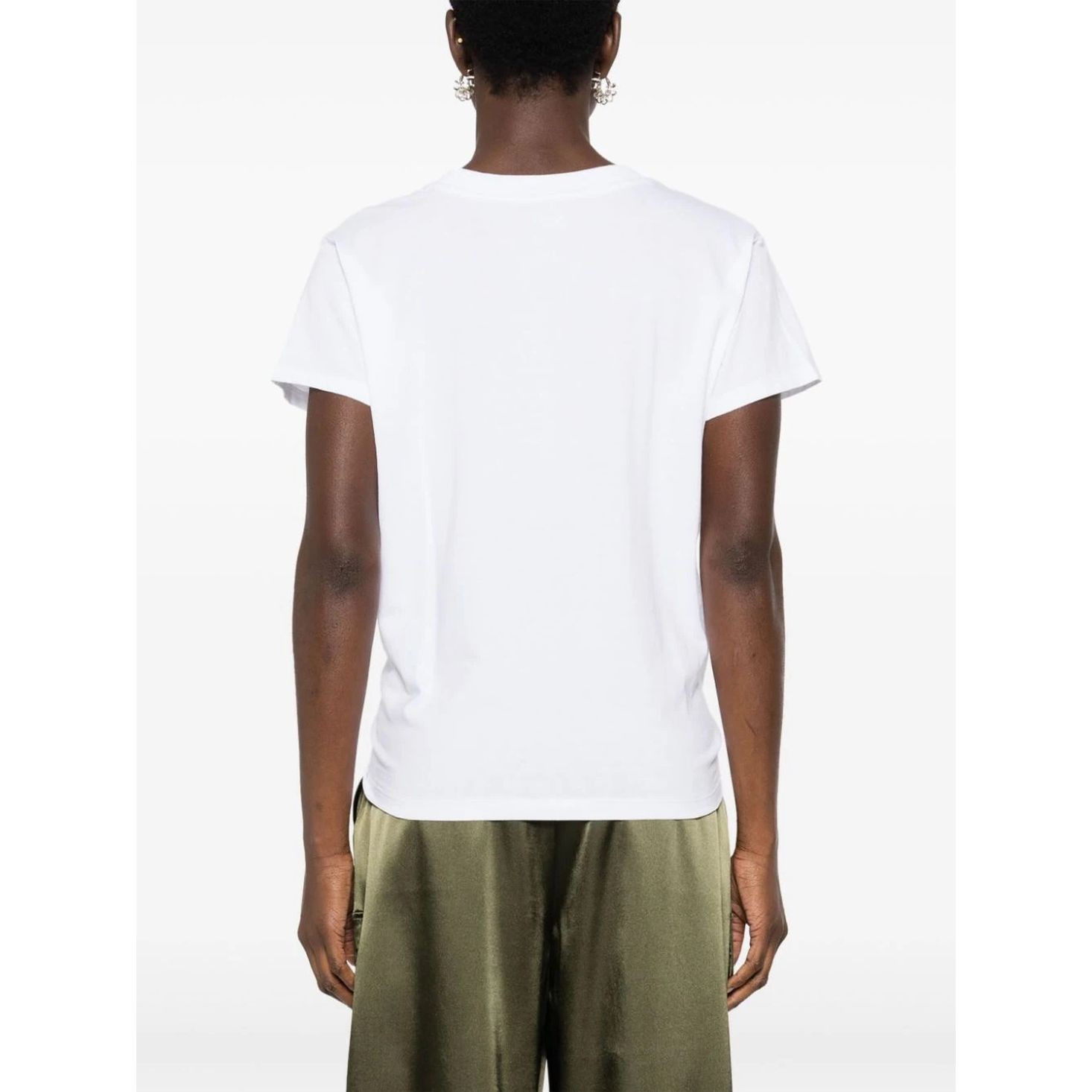 DKNY Marškinėliai trump. rankovėmis moterims, Balta, Metallic bubble logo tee 4