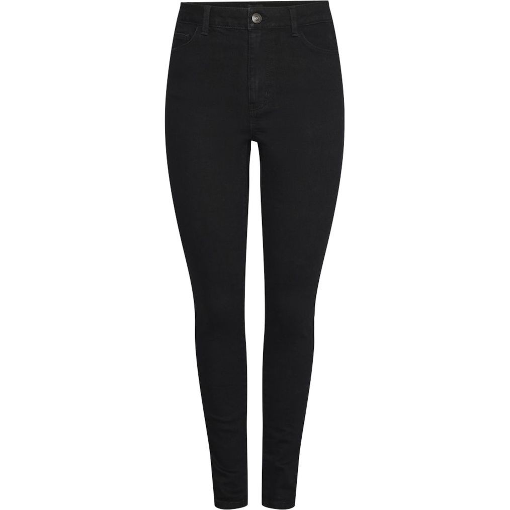 PIECES Aptempti džinsai moterims, Juoda, PCDANA HW SKINNY JEAN 1