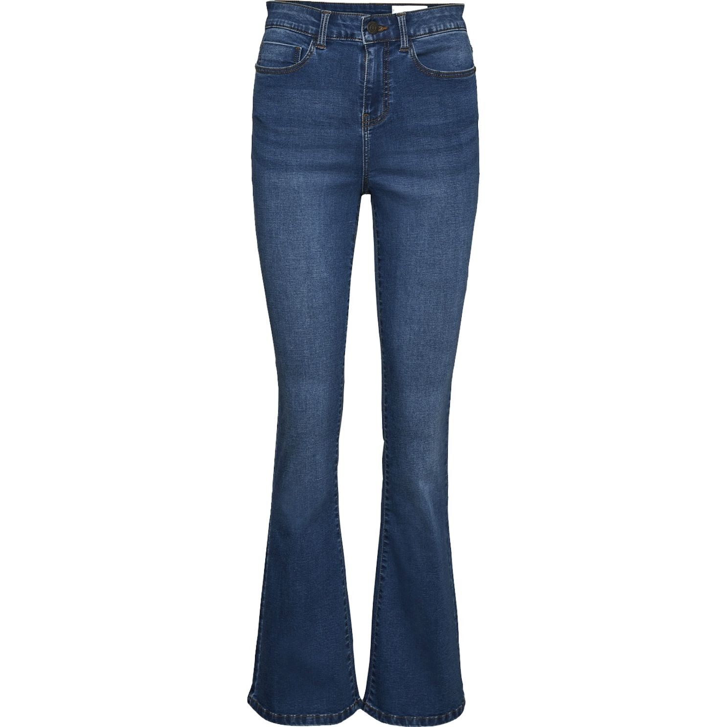 NOISY MAY Aptempti džinsai moterims, Mėlyna, NMSALLIE HW FLARE JE 1