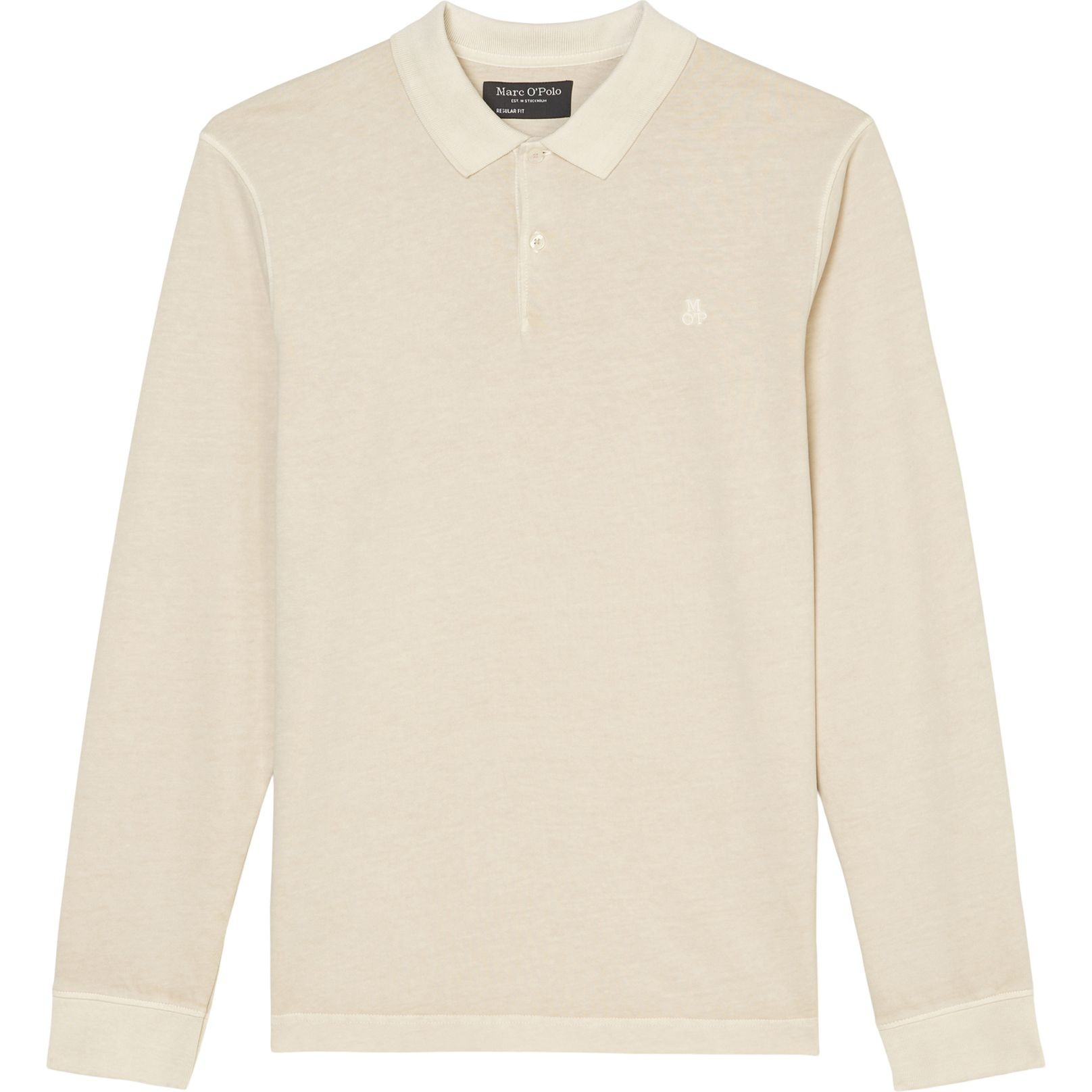 MARC O'POLO Polo marškiniai ilgos rank. vyrams, Smėlio, Polo long 520223655004 1