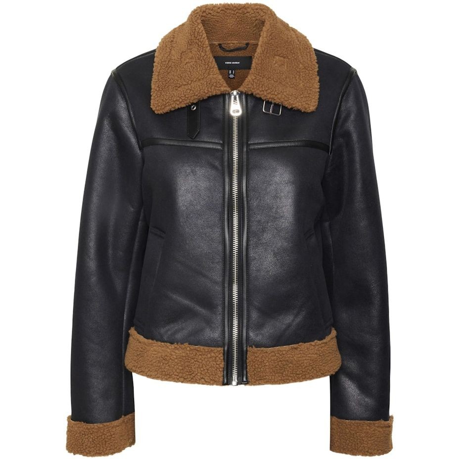 VERO MODA Striukė moterims, Juoda, VMMANHATTAN SHORT CO 1