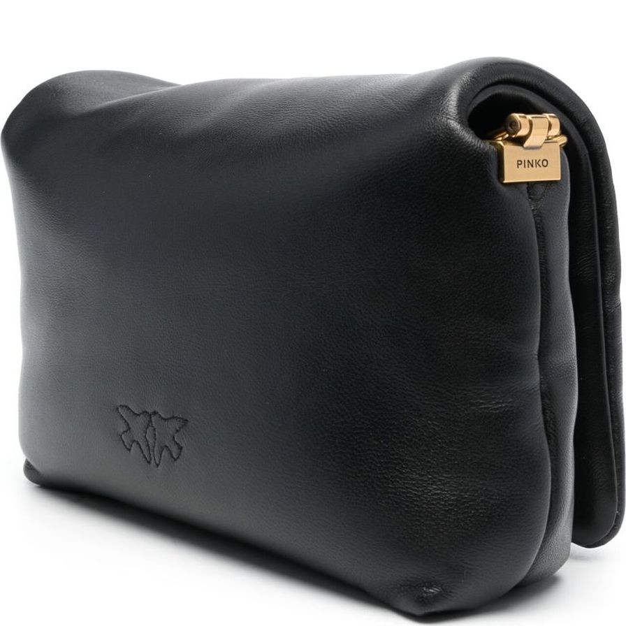 PINKO Rankinė per petį moterims, Juoda, Love click puff shoulder bag 2