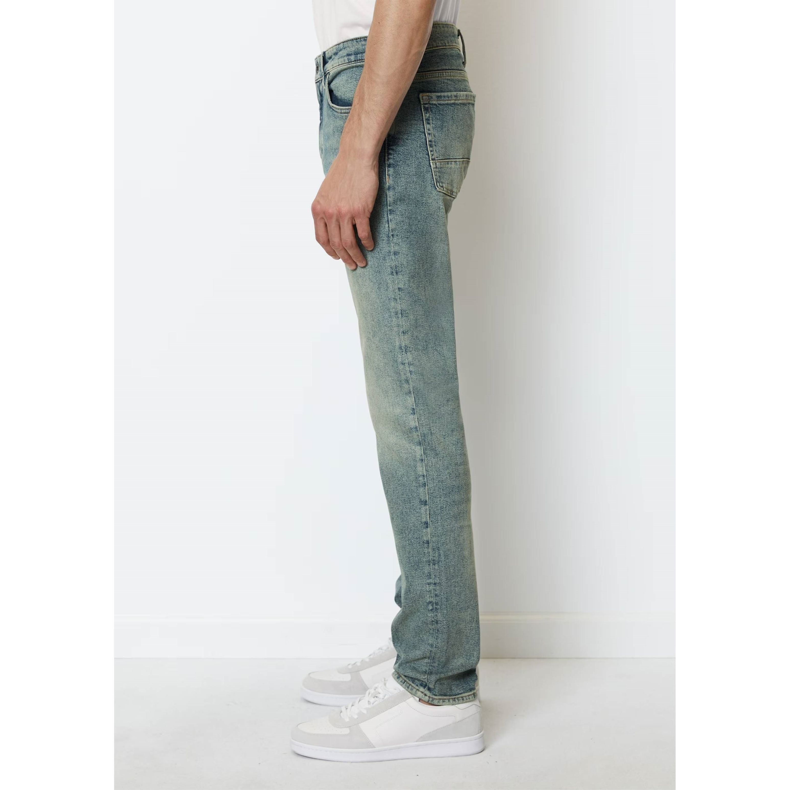 MARC O'POLO Tiesūs džinsai vyrams, Žalia 4