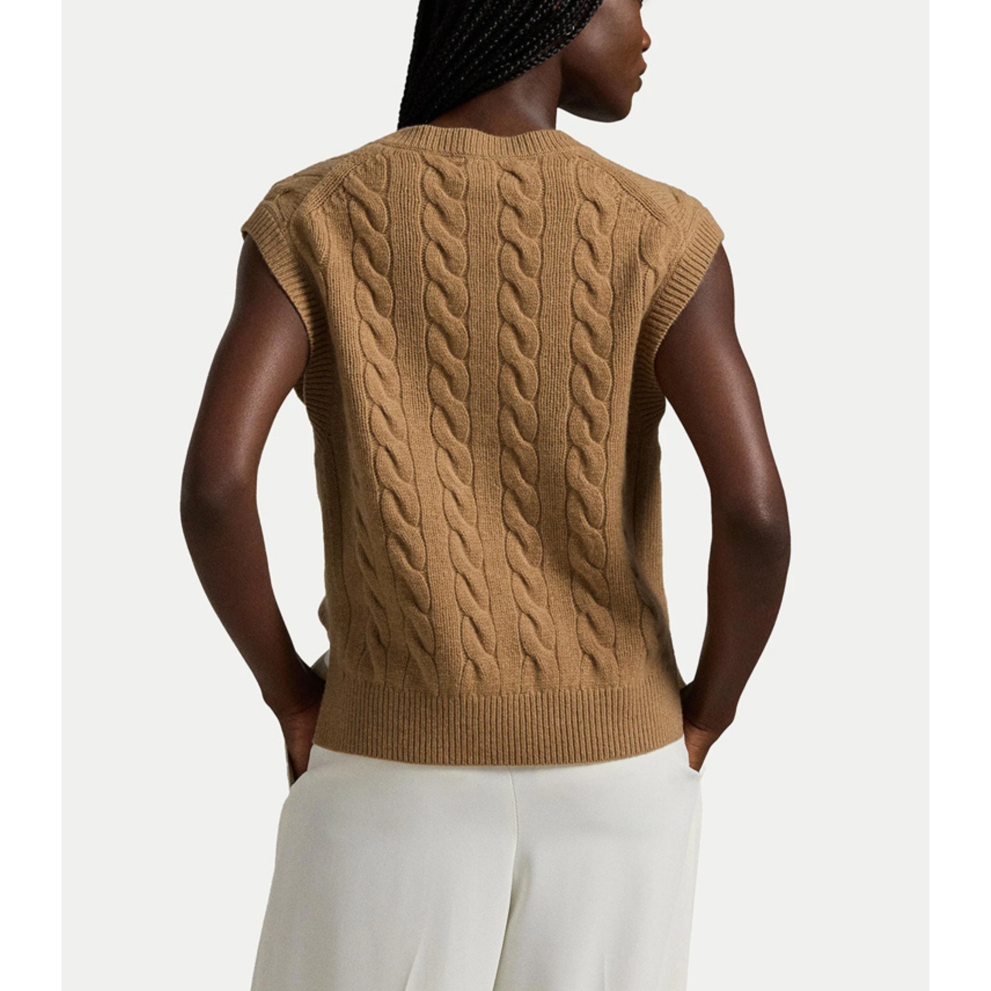 POLO RALPH LAUREN Megztinis moterims, Ruda, Sleeveless pullover 3