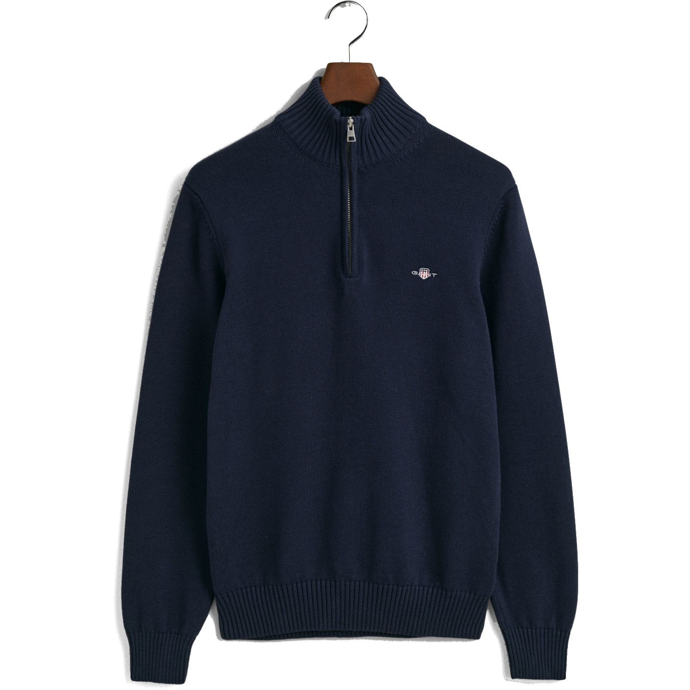 GANT Megztinis vyrams, Mėlyna, casual cotton half zip 7