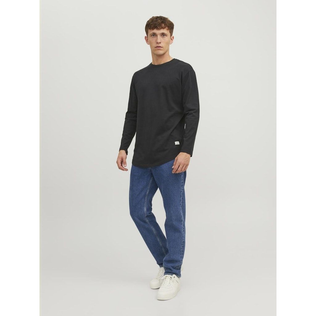 JACK & JONES Marškinėliai ilgom. rankovėmis vyrams, Juoda, Noa tee o-neck 6