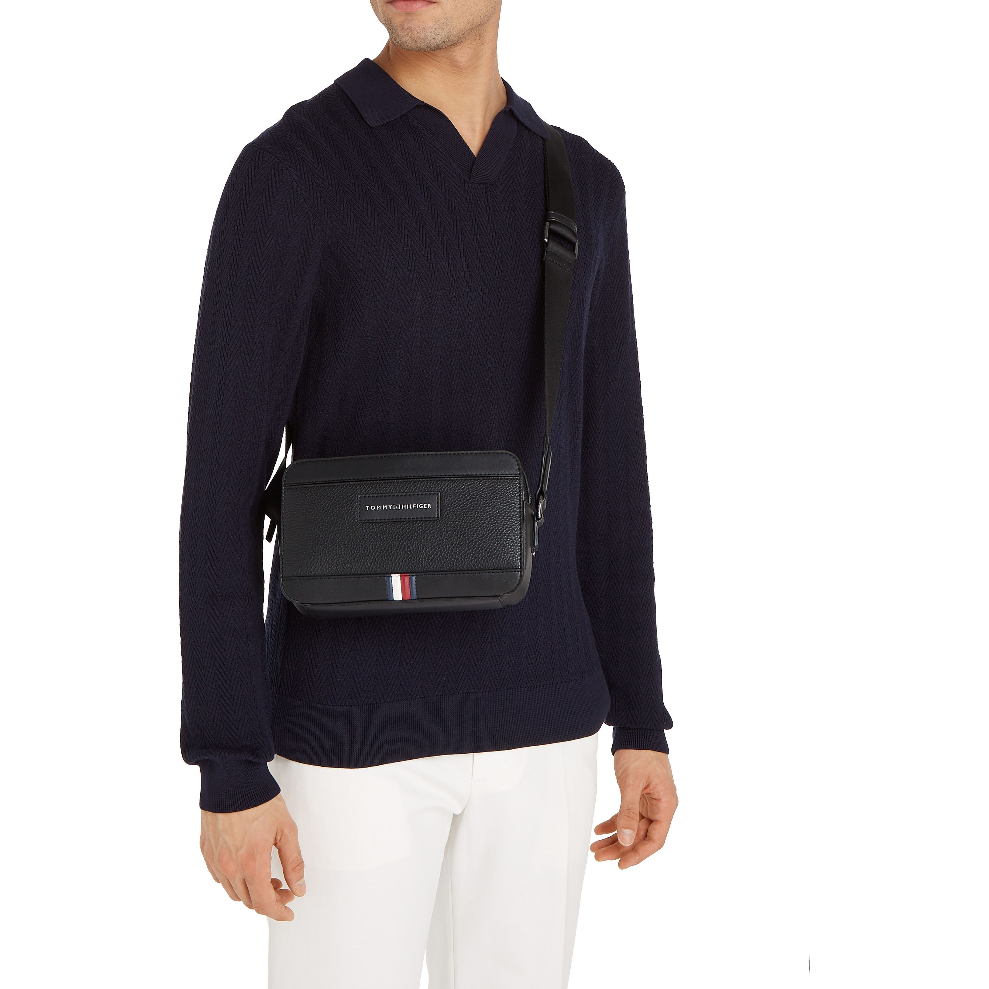 TOMMY HILFIGER Rankinė per petį vyrams, Juoda, Business reporter 4