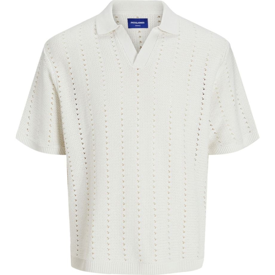 JACK & JONES Polo marškiniai trumpos rank. vyrams, Balta, Paros knit easter polo 1