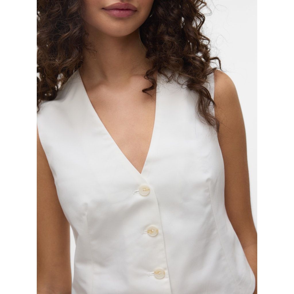 VERO MODA Liemenė moterims, Balta, Nila tailored waistcoat 3