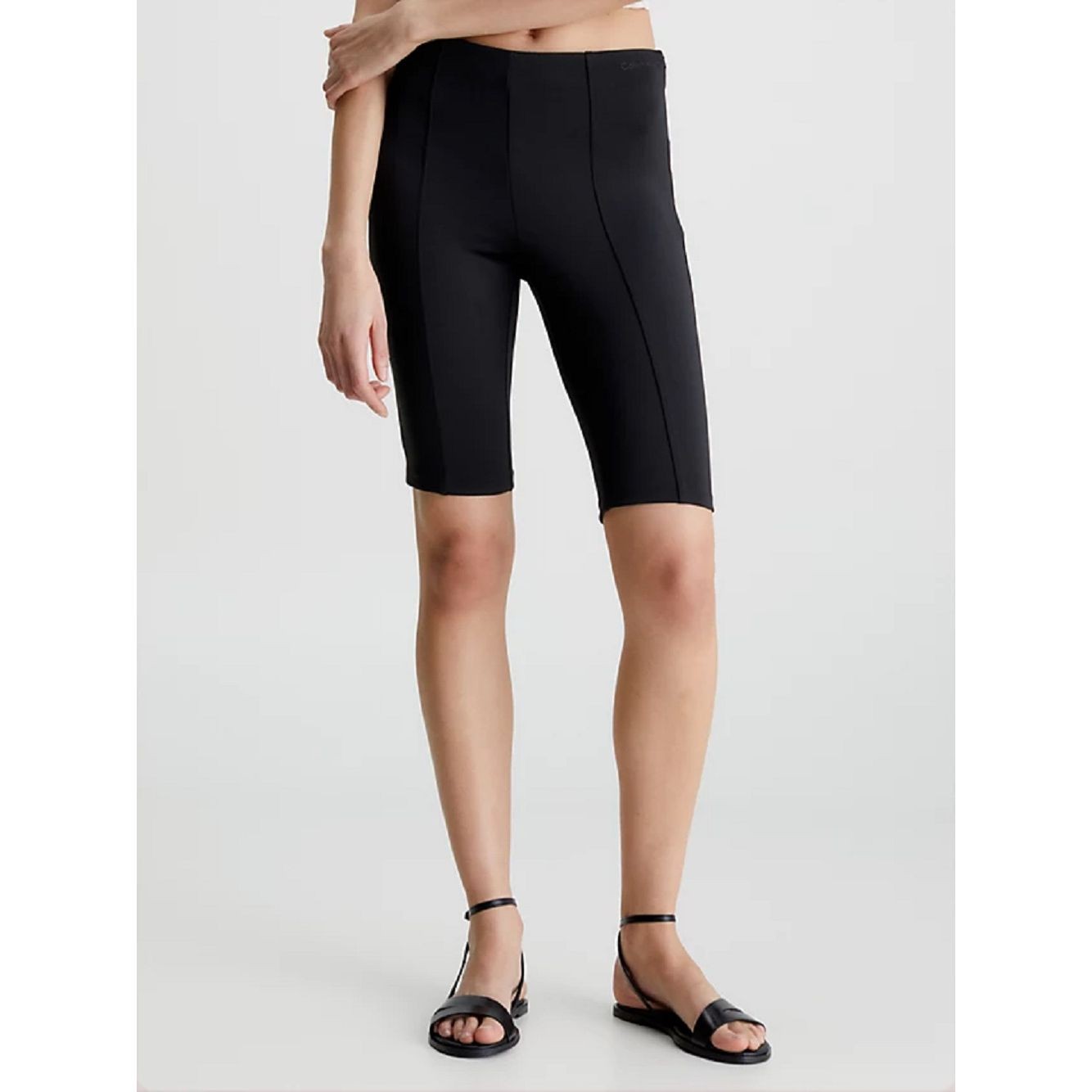 CALVIN KLEIN Šortai moterims, Juoda, Technical knit bike shorts 2