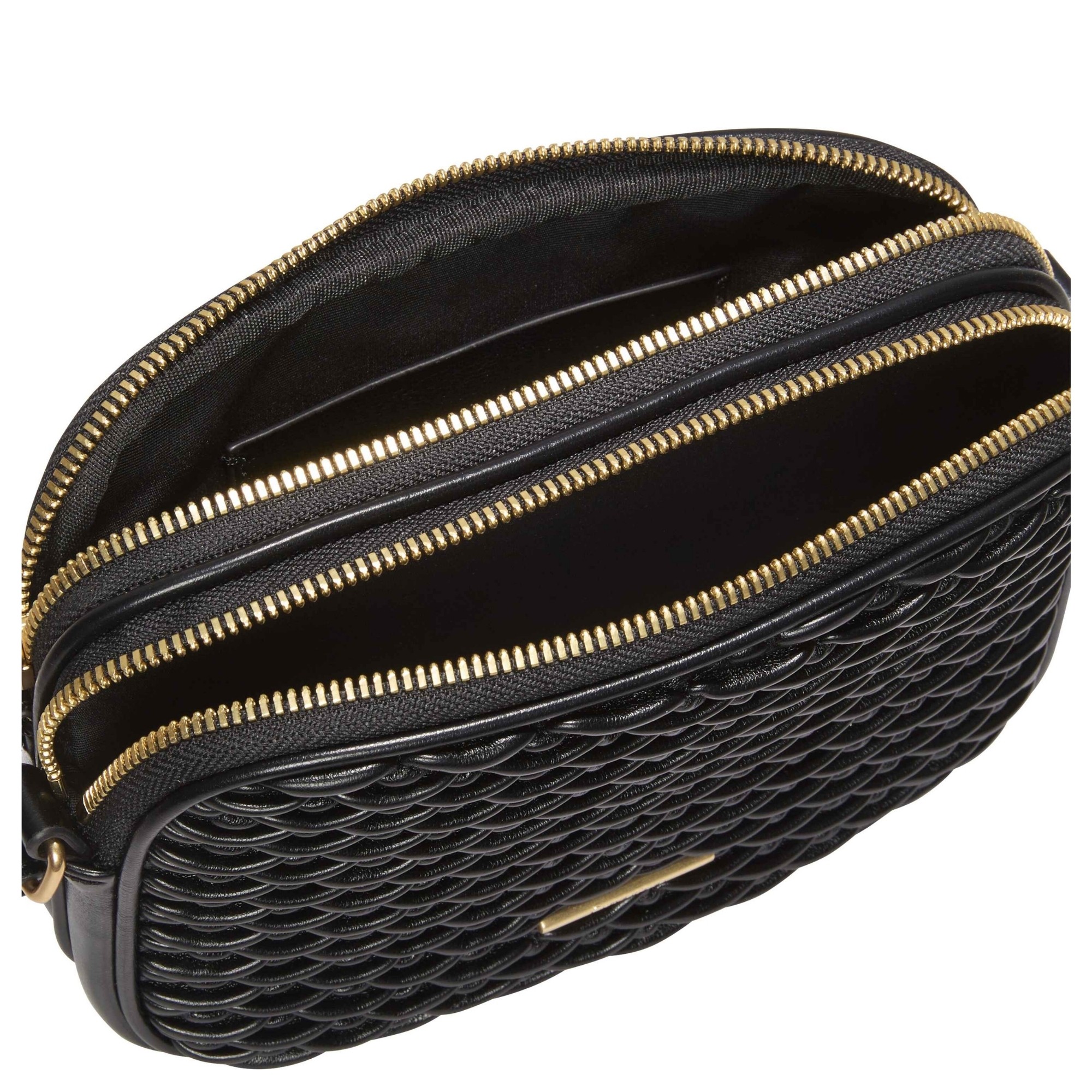 CALVIN KLEIN Rankinė per petį moterims, Juoda, pleated double zip camer?a bag 3