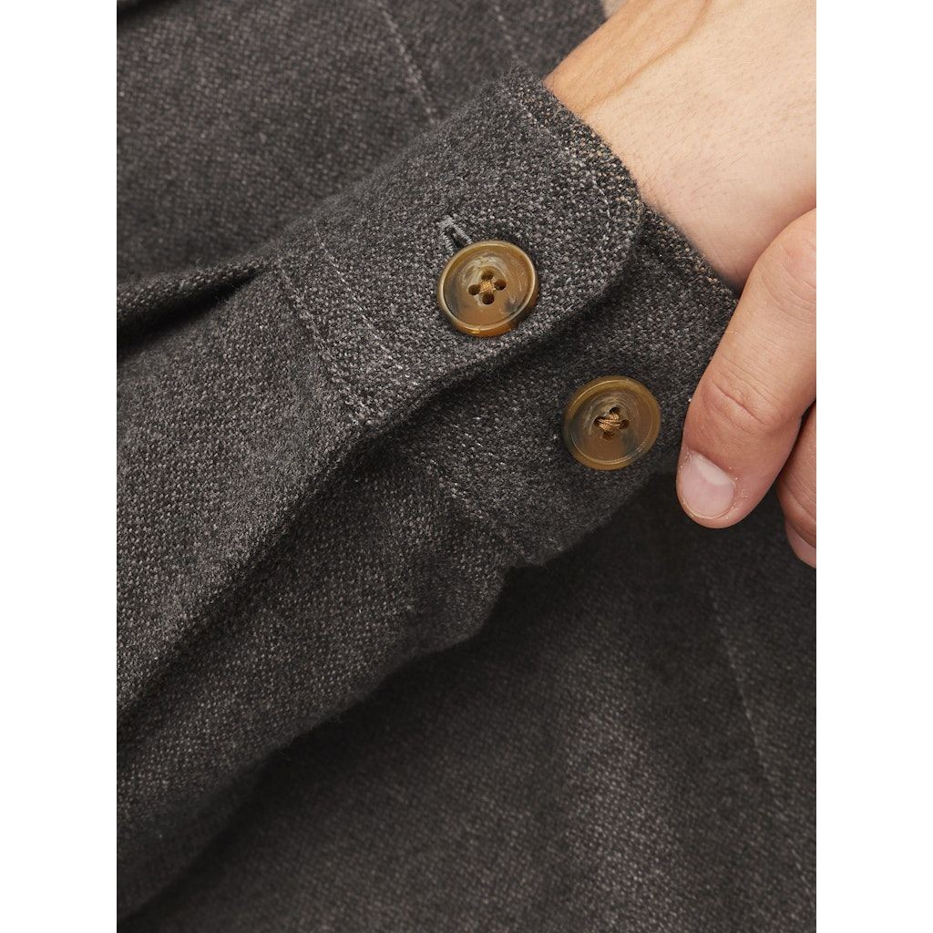 JACK & JONES Lengva striukė vyrams, Juoda, Raymond melange solid 3