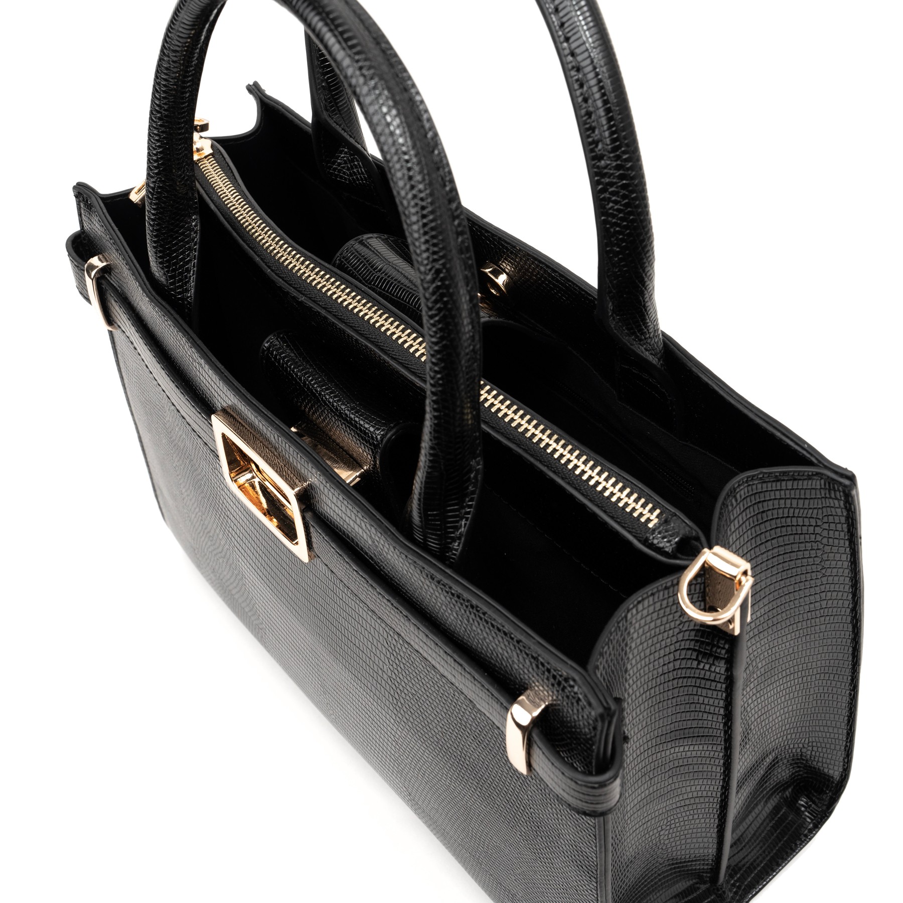 JULICE Pirkinių krepšys moterims, Juoda, Tote bag 3