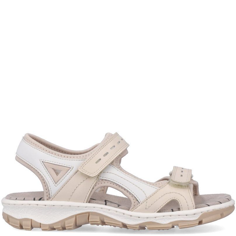 RIEKER Basutės moterims, Smėlio, SANDALS 4