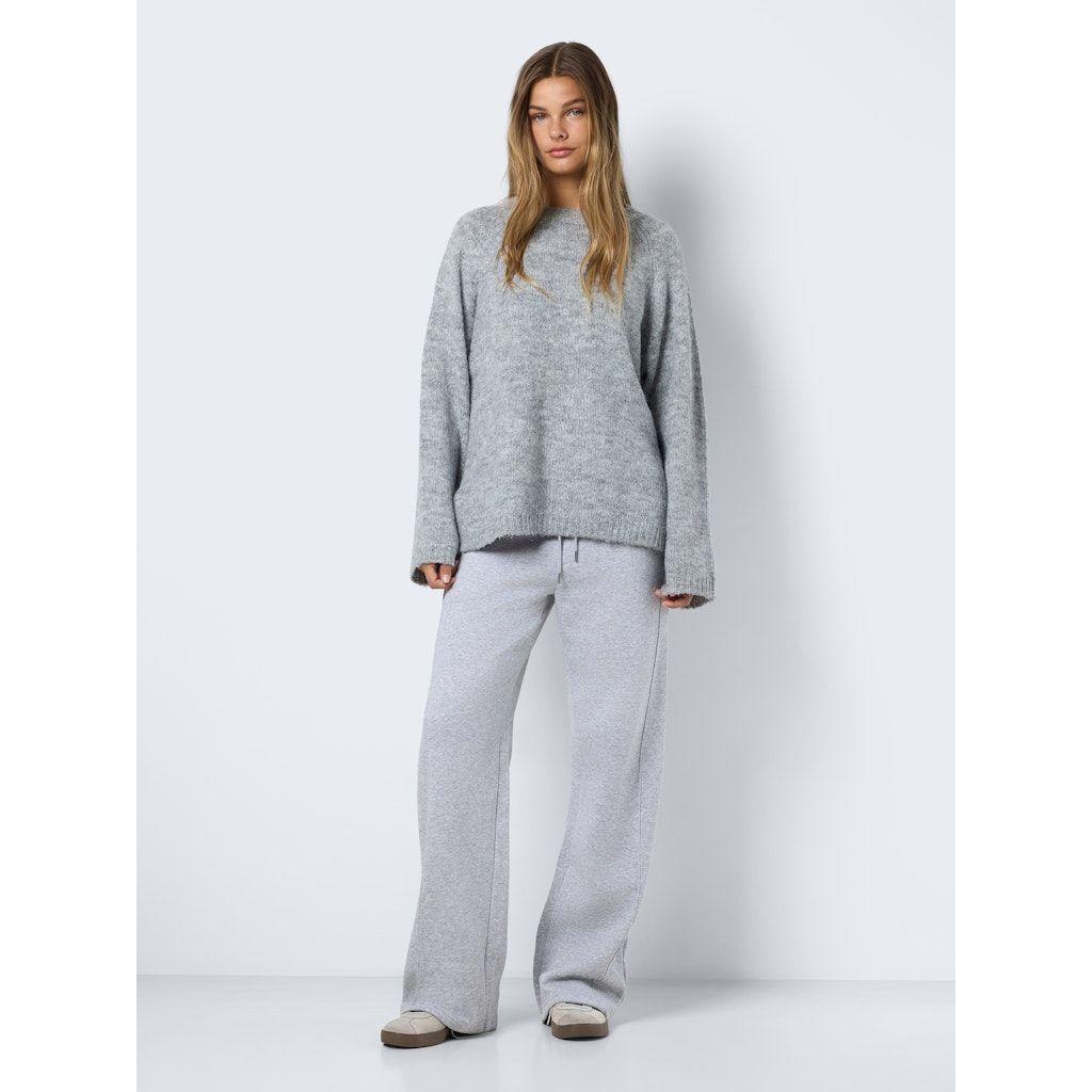 NOISY MAY Megztinis moterims, Pilka, Sutton o-neck tunic knit 5