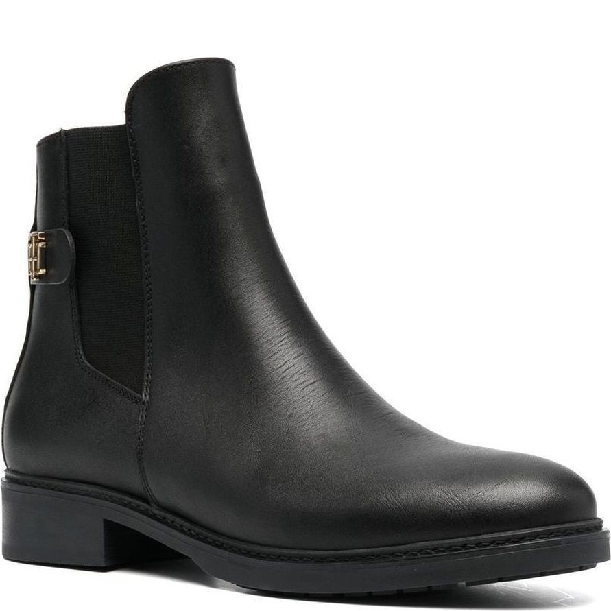 TOMMY HILFIGER Aulinukai moterims, Juoda, FLAT BOOT 1