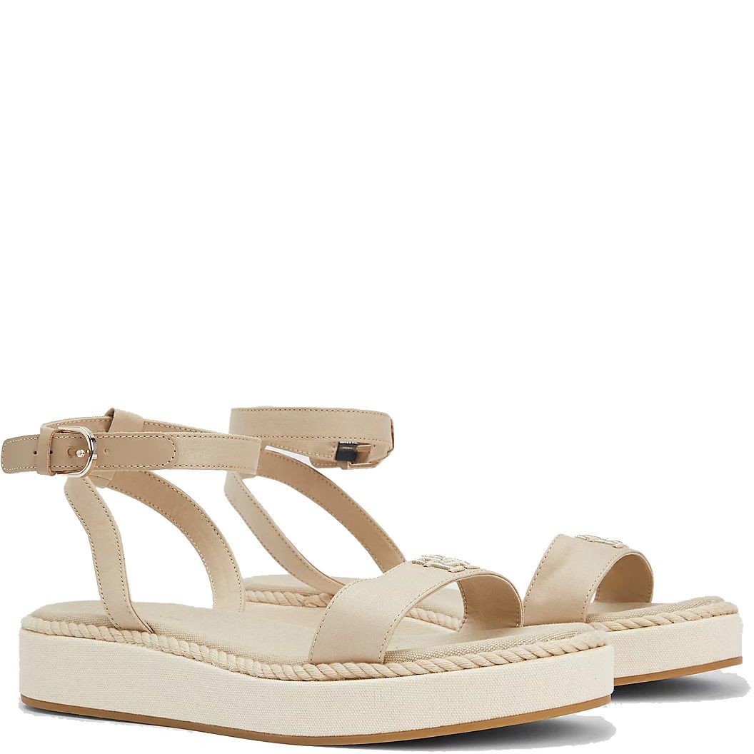 TOMMY HILFIGER Basutės moterims, Žalia, Rope flatform sandals 2