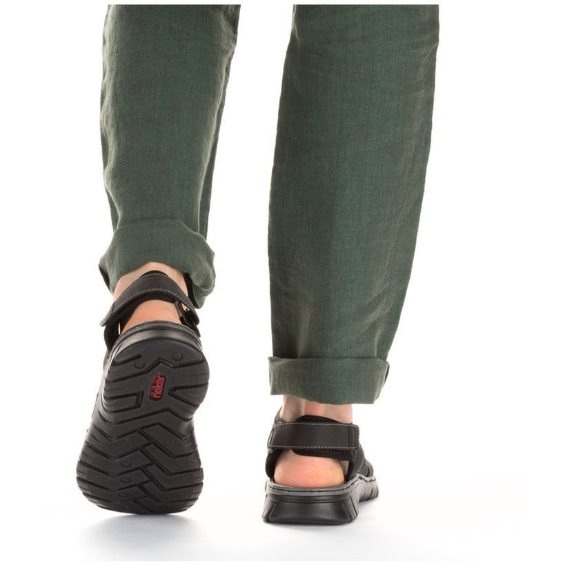 RIEKER Basutės vyrams, Juoda, SANDALS 6