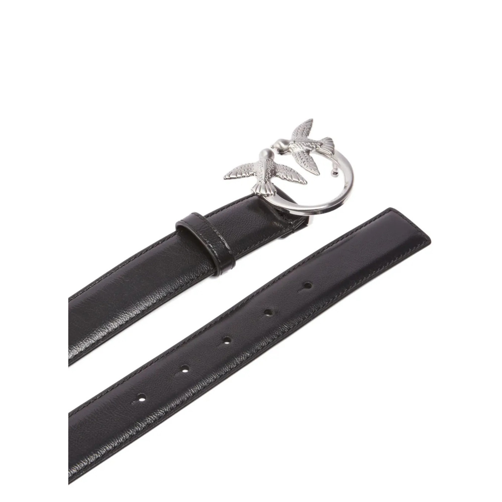 PINKO Diržas moterims, Juoda, Love berry h3 belt.low vitello 3