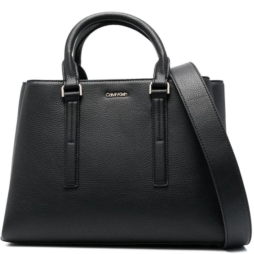 CALVIN KLEIN Rankinė per petį moterims, Juoda, ELEVATED TOTE MD 1