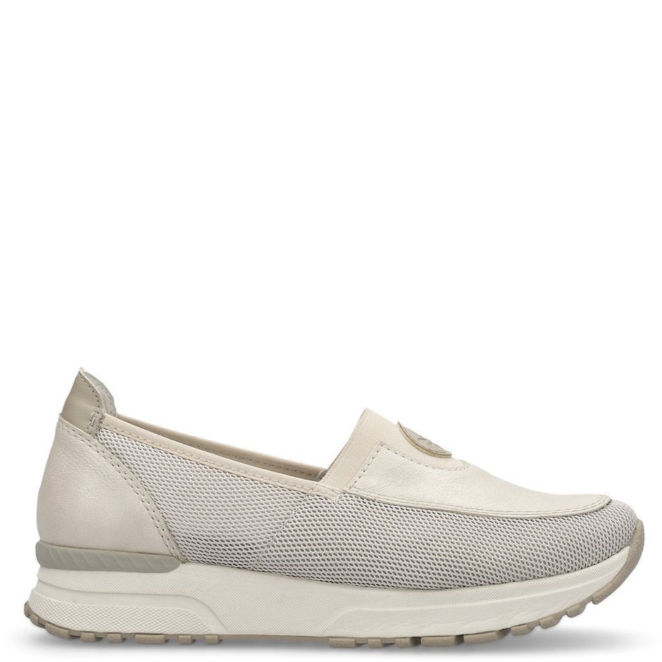 RIEKER Laisvalaikio bateliai moterims, Smėlio, LEISURE 3