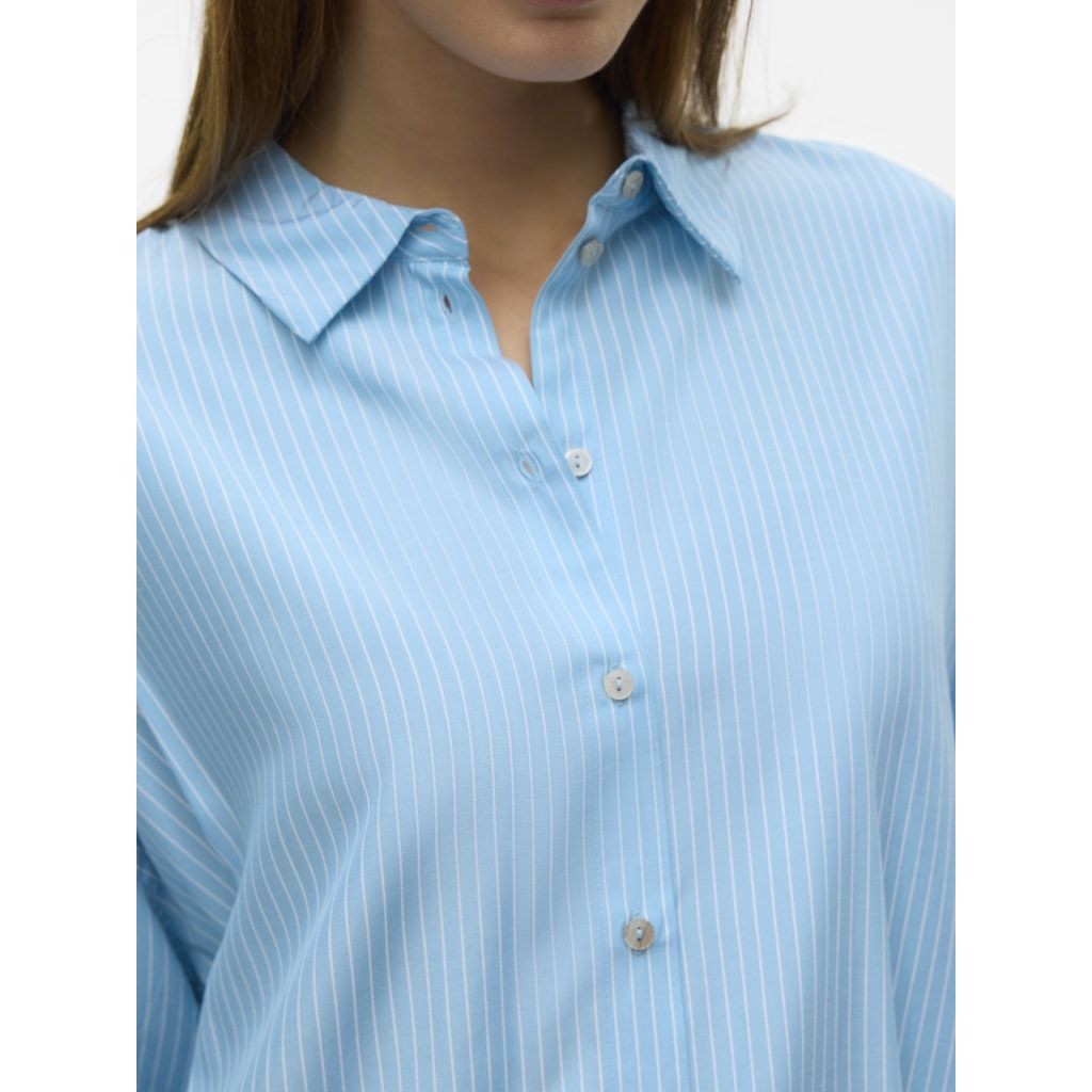 VERO MODA Marškiniai ilgomis rankovėmis moterims, Mėlyna, Nora oversize shirt 6