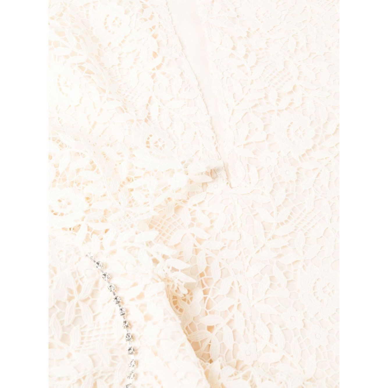 SELF PORTRAIT Midi suknelė moterims, Kūno, Cream rose lace midi dress 2