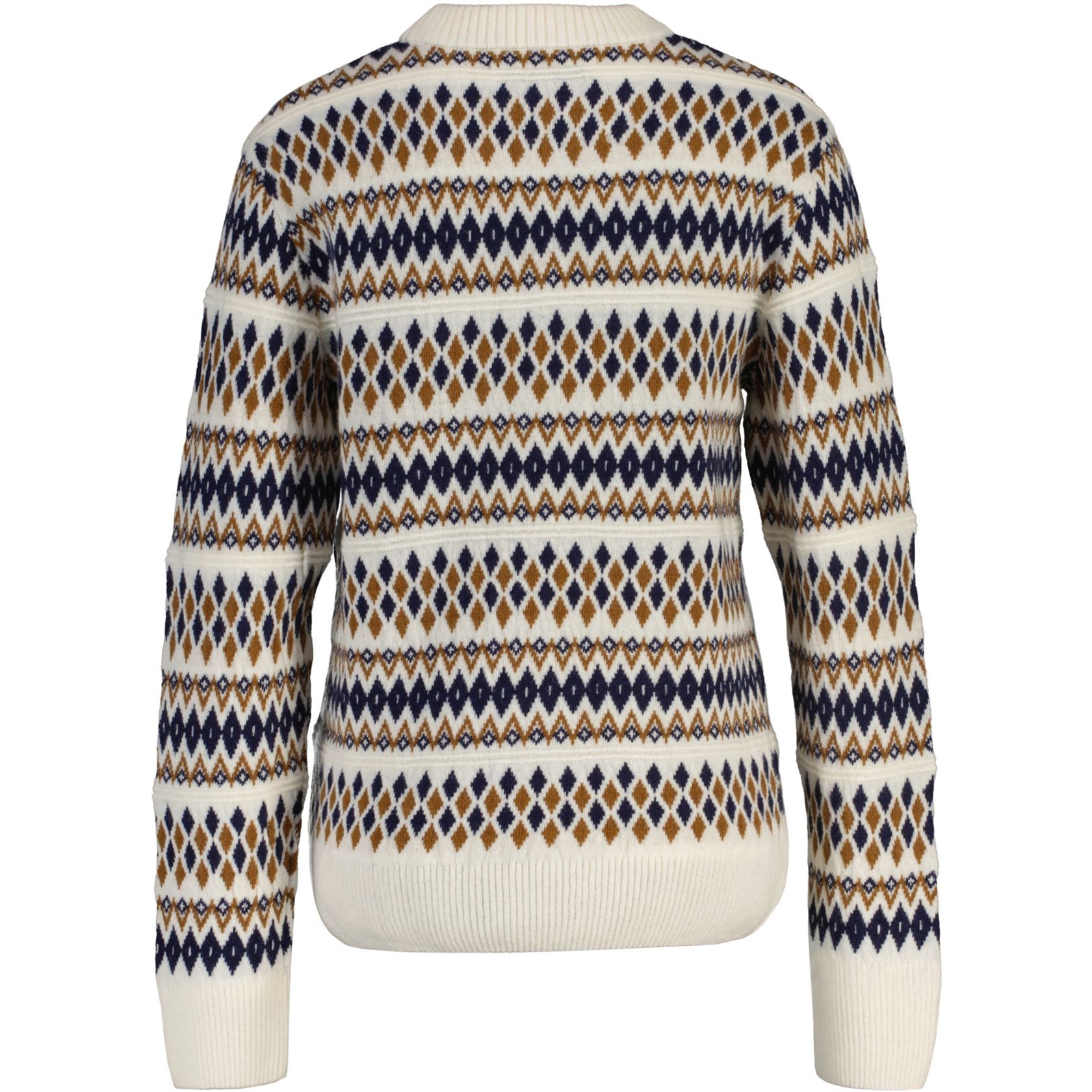 GANT Megztinis moterims, Smėlio, fairisle c-neck 2