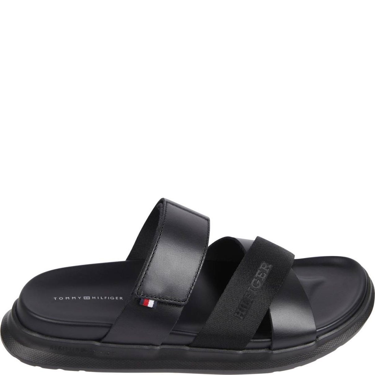 TOMMY HILFIGER Šlepetės vyrams, Juoda, Density mix sandal 2