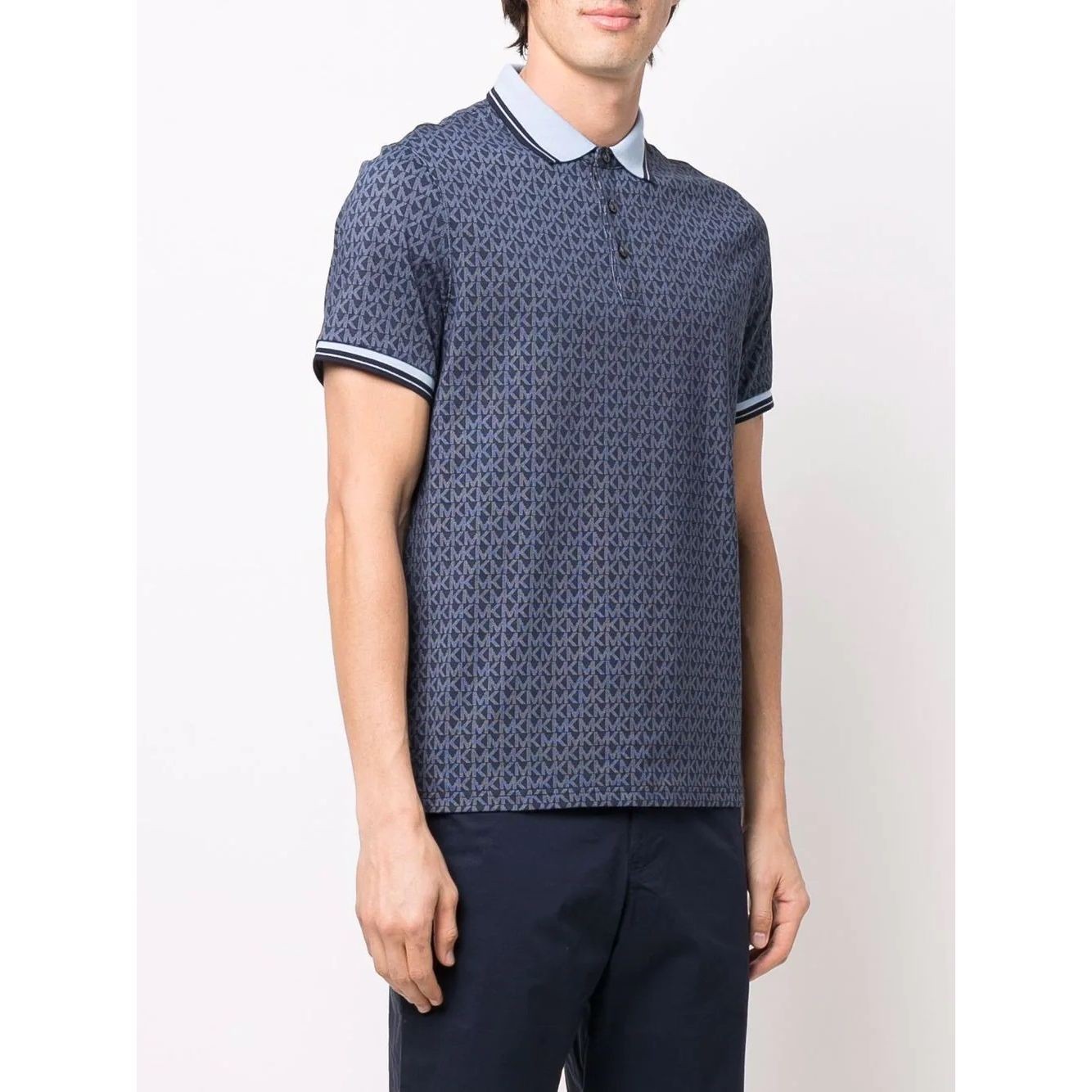 MICHAEL KORS Polo marškiniai trumpos rank. vyrams, Mėlyna, MK sig greenwich polo 2